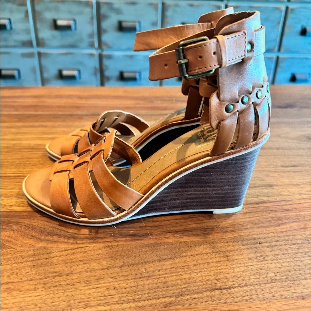 Dolce Vita Leather Wedge Sandal